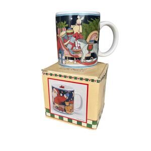 Susan Winget Christmas Holidays Ceramic Coffee Mug:
Santa Claus on the Chimney